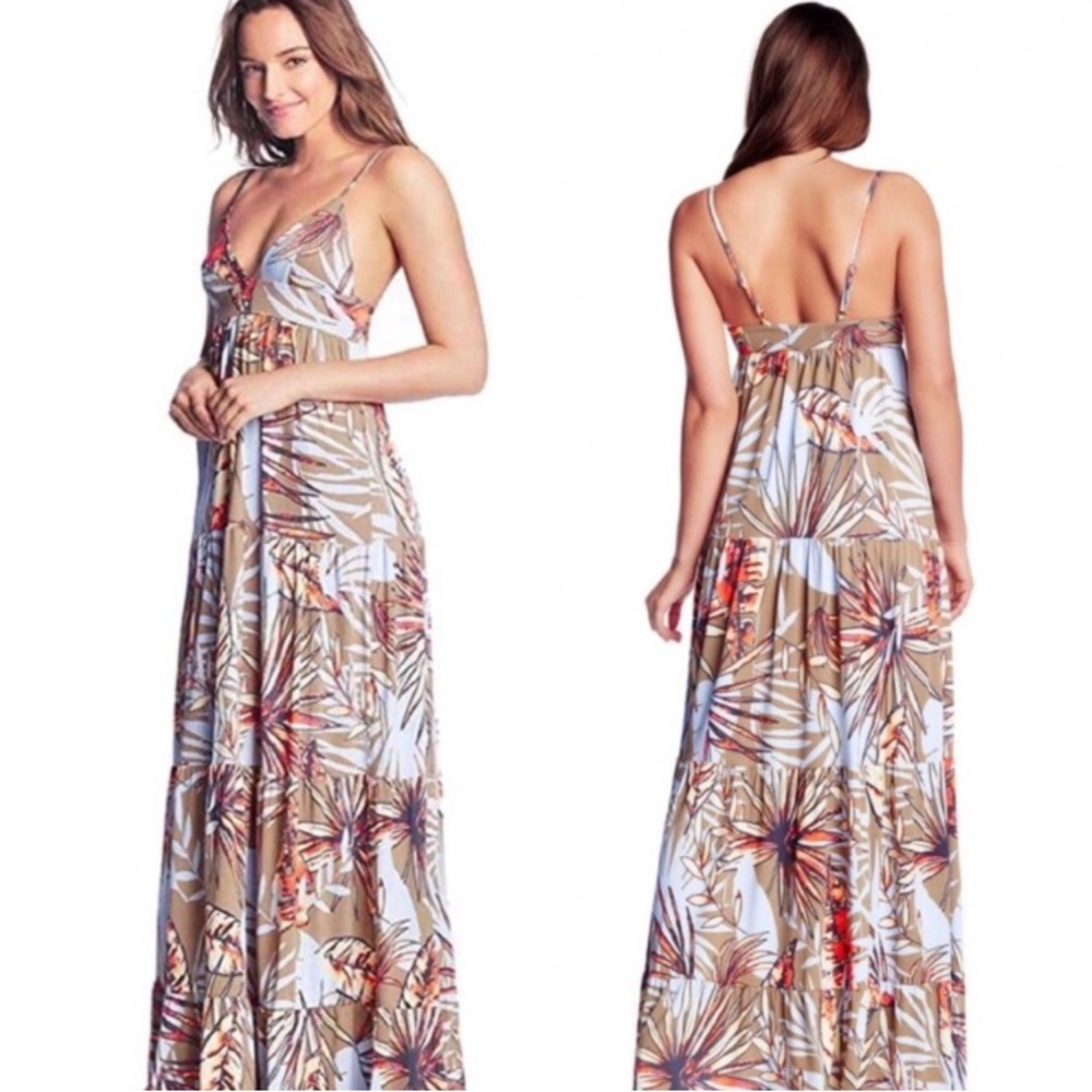 NWOT Maaji Spontaneity Floral Tiered Maxi Dress